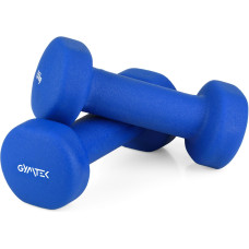 Гантелі для фітнесу неопренові Gymtek Queenfit 2х1,5кг світло-синій, код: 5907766665472