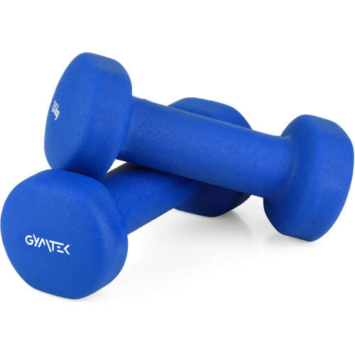Гантелі для фітнесу неопренові Gymtek Queenfit 2х1,5кг світло-синій, код: 5907766665472