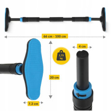 Турнік розсувний 4FIZJO Ultra 66-100 см Black/Blue, код: P-5905973400329
