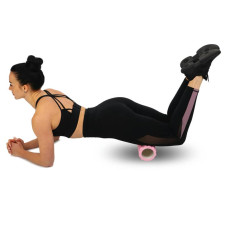 Ролер масажний циліндр (ролик мфр) FitGo Line Roller, 330x140 мм, рожевий, код: FI-9374_P