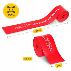 Стрічка компресійна для флосингу 4Fizjo Floss Band 2070x50x15 мм, червоний, код: P-5905973405249
