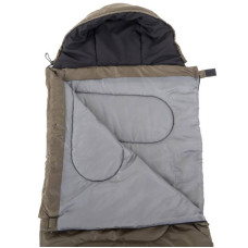 Спальний мішок ковдра Camping з капюшоном оливковий, код: SY-4733-R_OL