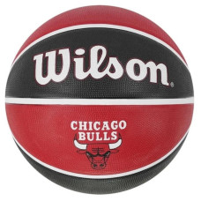 М"яч баскетбольний Wilson NBA Team Tribute chi bul №7, чорний-червоний, код: 1949790335796
