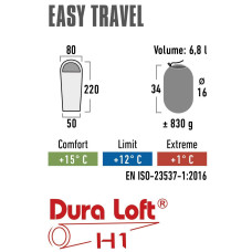 Спальний мішок High Peak Easy Travel/+12°C Blue/Dark Blue Left (20090), код: 929544-SVA