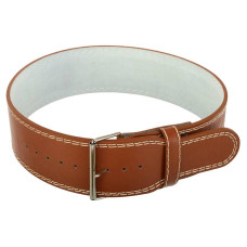 Пояс для пауерліфтингу з карабіном шкіряний Mdbuddy Weightlifting Belt S, коричневий, код: TA-3088_SBR