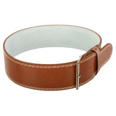Пояс для пауерліфтингу з карабіном шкіряний Mdbuddy Weightlifting Belt S, коричневий, код: TA-3088_SBR