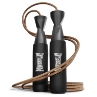 Скакалка шкіряна PowerPlay Leather Jump Rope 2.75 см, чорний, код: PP_4214_Leather
