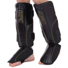 Захист для гомілки і стопи шкіряна UFC Pro Prem Stand Up SM, код: UHK-75052-S52