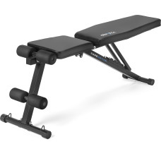 Складана регульована лава для тренувань Gymtek XL400 з еспандерами для дому,код: 5905884426975