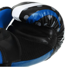 Рукавички боксерські Top King 12 унції, чорний-синій, код: TOP-0512_12BL