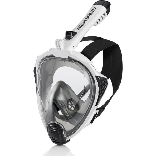 Повнолицьова маска Aqua Speed Drift 7087 S/M, чорний-білий, код: 5908217670878