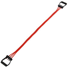 Еспандер трубчастий з ручками з фіксатором дверей FitGo Resistance Band 30LB, червоний, код: 8021-30-170