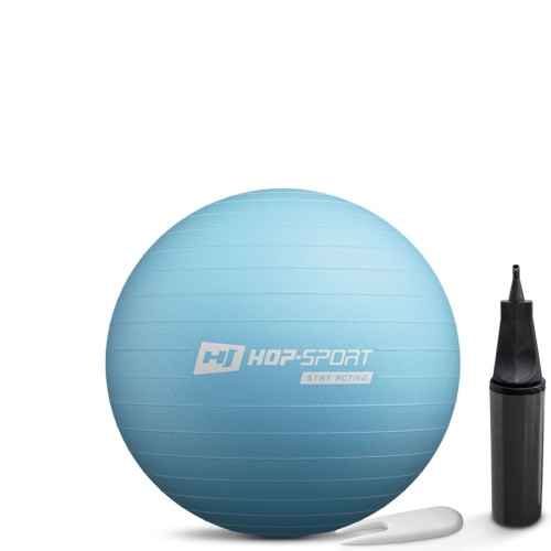 Фітбол Hop-Sport 45см блакитний + насос, код: 5902308235830