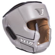 Шолом боксерський з повним захистом шкіряний Velo L чорний, код: VL-2219_LBK-S52