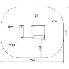 Пісочниця InterAtletika Будиночок, 2071х1161х1944 мм, код: TE321-SM