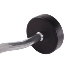 Штанга фіксована вигнута обрезиненная Zelart Rubber Coated Barbell 15 кг, код: TA-2687-15-S52