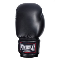 Боксерські рукавиці PowerPlay чорні 14 унцій, код: PP_3004_14oz_Black