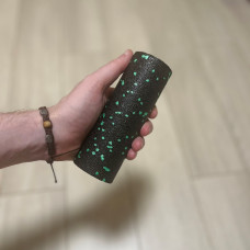 Набір для масажу та йоги PowerPlay EPP (2 м"ячики + валик масажер 15x5,3 см) Green + резинка 5.5 кг., код: PP_4091_Green