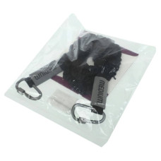 Еспандер з карабіном у захисному рукаві Ezous Resistance Tube With Cover навантаження середнє, чорний, код: K-05-M