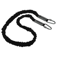 Еспандер з карабіном у захисному рукаві Ezous Resistance Tube With Cover навантаження середнє, чорний, код: K-05-M