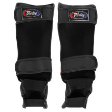 Захист гомілки та стопи для єдиноборств Fairtex, розмір M, чорний-синій, код: BO-9486_MBKBL