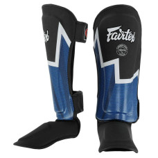 Захист гомілки та стопи для єдиноборств Fairtex, розмір M, чорний-синій, код: BO-9486_MBKBL