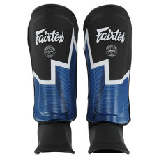 Захист гомілки та стопи для єдиноборств Fairtex, розмір M, чорний-синій, код: BO-9486_MBKBL