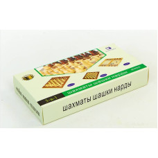 Шахи, шашки, нарди 3 в 1 ChessTour, код: W3517