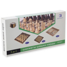 Шахи, шашки, нарди 3 в 1 ChessTour, код: W3517