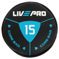 Мішок обтяжувач для функціонального тренінгу Power Bag LiveUp 15кг, чорний-сірий, код: LP8120-15