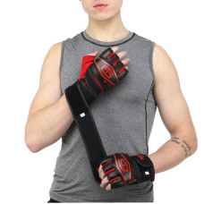 Рукавички для змішаних єдиноборств MMA Tapout L-XL, чорний-червоний, код: SB168520_LXLR