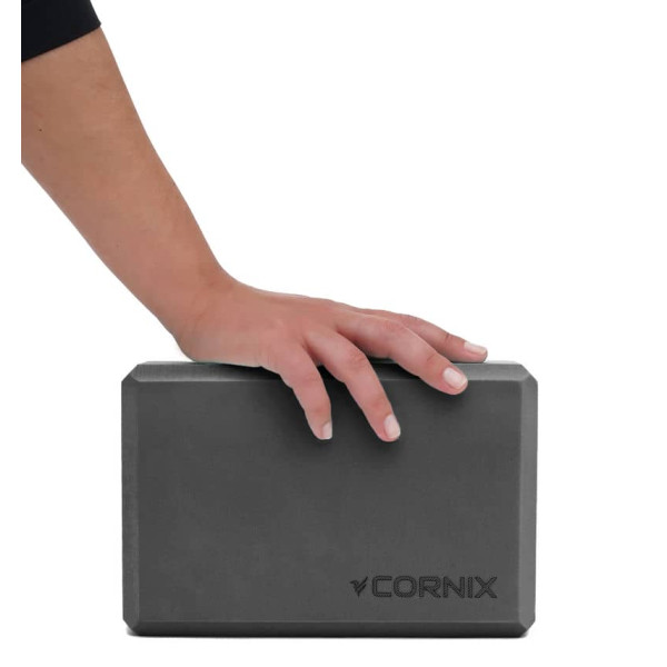 Блок для йоги Cornix EVA 228x152x76 мм, чорний, код: XR-0099
