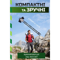 Палиці для скандинавської ходьби PowerPlay Sisu Black/Gold 80-135 см (пара) + 2-ві пари чобітків + чохол, код: PP_9108_Sisu