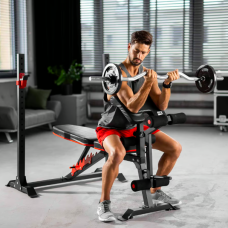 Лавка тренувальна Hop-Sport HS-1095 з партою Скотта, код: 5902308225336
