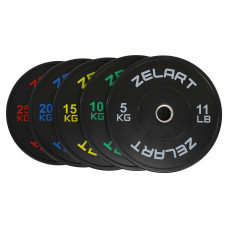 Бамперні диски гумові Zelart Bumper Plates 51мм, 5кг, чорний-сірий, код: TA-4790-5