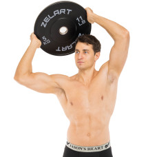 Бамперні диски гумові Zelart Bumper Plates 51мм, 5кг, чорний-сірий, код: TA-4790-5