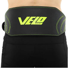 Пояс атлетичний шкіряний Velo M ширина-15см, чорний-салатовий, код: VL-9739_M