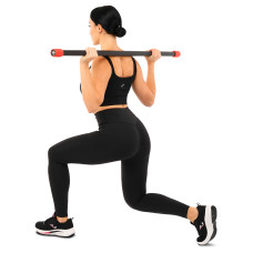Бодібар Zelart Body Bar 2 кг, чорний-червоний, код: FI-4780-2