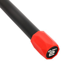 Бодібар Zelart Body Bar 2 кг, чорний-червоний, код: FI-4780-2