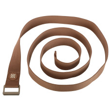 Ремінь для йоги з металевою пряжкою Bloom Yoga Strap 1830x38мм, коричневий, код: LB7086-S52