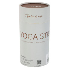 Ремінь для йоги з металевою пряжкою Bloom Yoga Strap 1830x38мм, коричневий, код: LB7086-S52