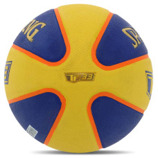 М'яч баскетбольний гумовий Spalding №6, синій-жовтий, код: 84352Y-S52