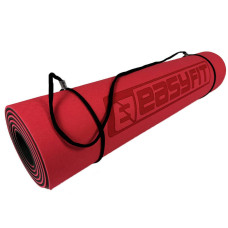 Килимок для йоги та фітнесу двошаровий EasyFit 1830х610х6 мм, червоний-чорний, код: EF-1924-RB
