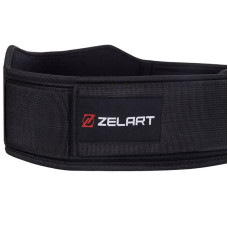 Пояс атлетичний посилений регульований Zelart XS чорний, код: SB-165428_XS-S52