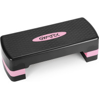 Степ-платформа Gymtek 3-х рівнева чорно-рожева, код: 5905884426920