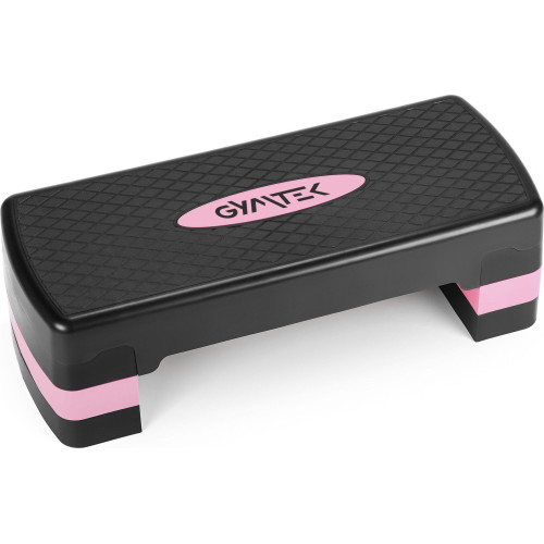 Степ-платформа Gymtek 3-х рівнева чорно-рожева, код: 5905884426920