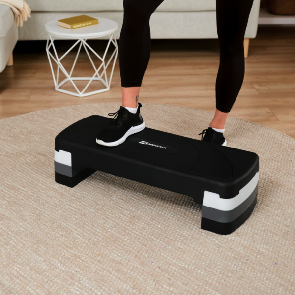 Степ платформа Hop-Sport HS-PP033AS чорно-біла, код: 5902308235311