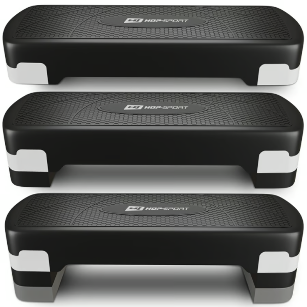 Степ платформа Hop-Sport HS-PP033AS чорно-біла, код: 5902308235311