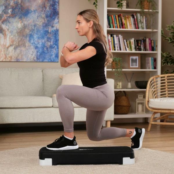 Степ платформа Hop-Sport HS-PP033AS чорно-біла, код: 5902308235311