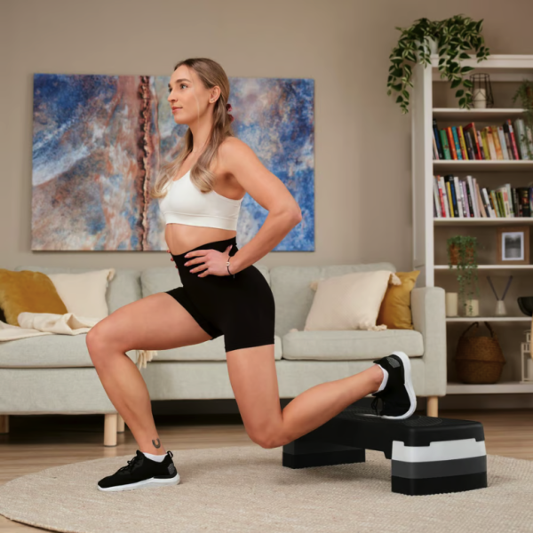 Степ платформа Hop-Sport HS-PP033AS чорно-біла, код: 5902308235311